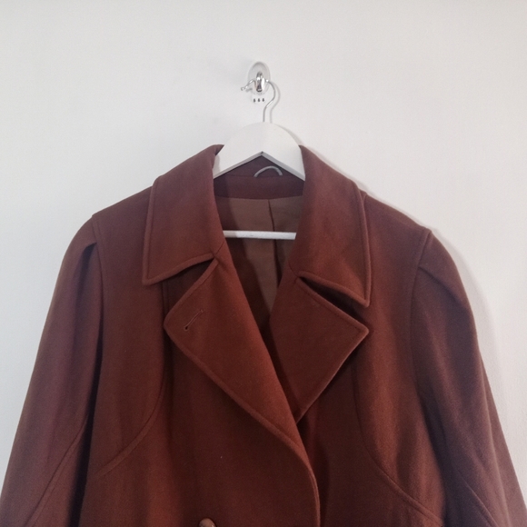 Julius Jackets & Blazers - Julius Cashmere & Wool Long Trench Coat - Size 14 - Brown